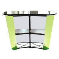 ஐ 2x2 Portable Pop Up Trade Show Display Exhibition Counter Promotion Podium Table Stand Booth with Wall Carry Bags