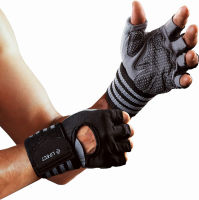 Workout Gloves LIFECT Gym Gloves for Men Women Anti-Slip Fingerless Weight Lifting Gloves with Wrist Support for Weightlifting Training Fitness Hanging Pull ups Full Palm Protection &amp; Wrist Protection Large Black