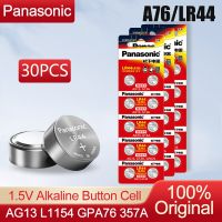 【Worth-Buy】 hengqinbi 30ชิ้น/ล็อต Panasonic LR44 A76 LR 44 AG13 LR1154 SR1154 SR44 SR44SW SR44W GP76 1.5V สำหรับเครื่องคิดเลขนาฬิกาของเล่น