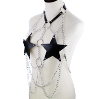 Star Chain Harness Body Chain Goth Punk Rock Emo โลหะผู้หญิงเครื่องประดับฤดูร้อนอุปกรณ์เสริมเทศกาลแฟชั่น Rave ชุด