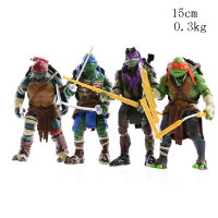 4pcsSet Teenage Mutant Ninja Turtles Action Figure Film Edition Movable Model Toys 12cm