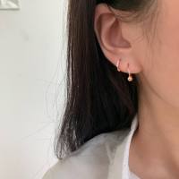 A.piece ต่างหูเงินแท้ Bread Earrings 4 mm