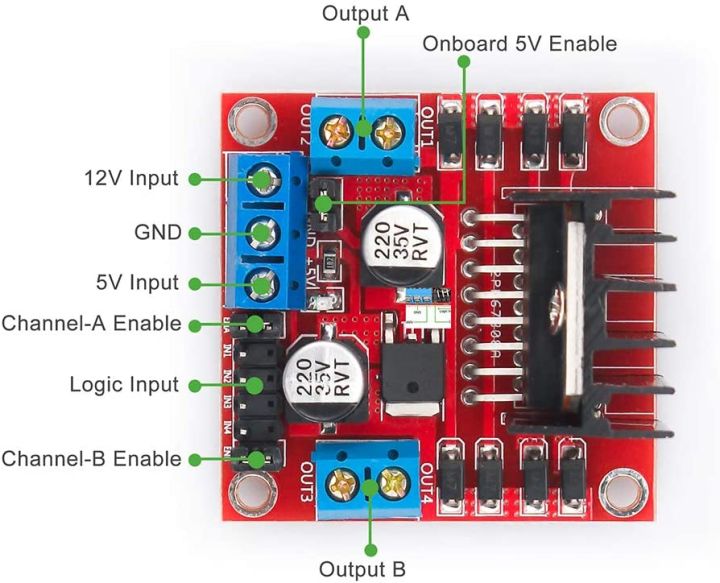 l298n-motor-drive-controller-board-stepper-motor-module-dual-h-bridge-amp-dc-motor-amp-smart-car-wheel-เข้ากันได้กับ-arduino