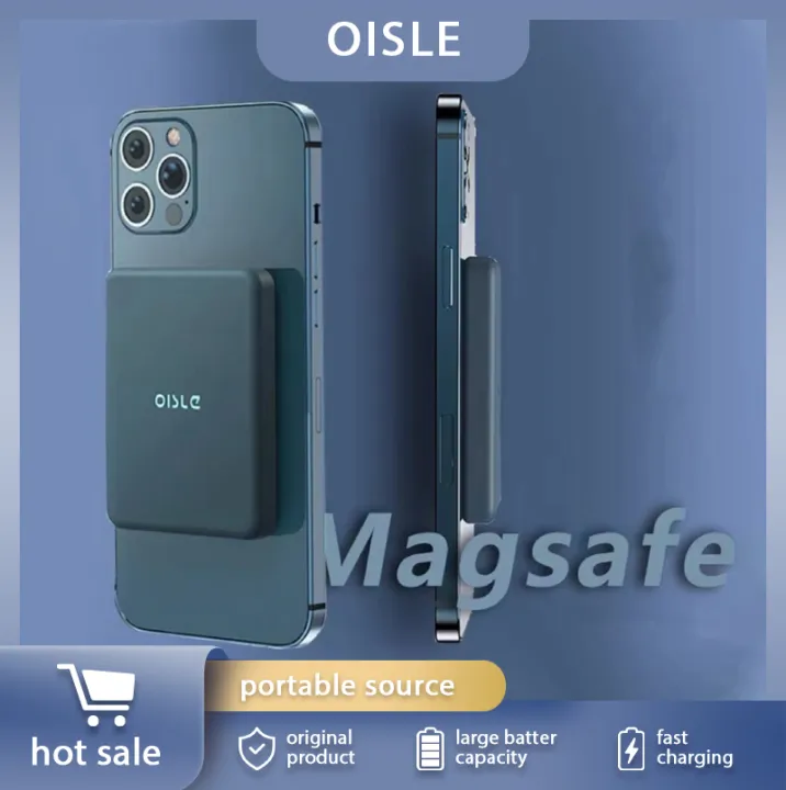 Oisle Portable Mini MagSafe Wireless Power Bank Angkop para sa