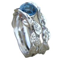 Luxury Fashion 925 standard Sterling Silver Blue Diamond Female Creative Ring Wedding Bride Princess Love Suit Size 6-11