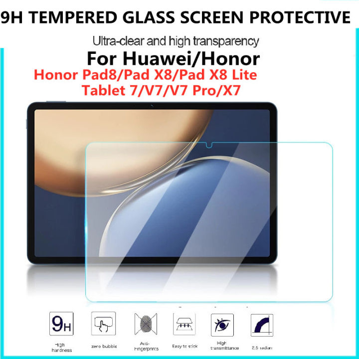 Tempered Glass For Honor Pad X8 Lite X8 Pro 11.5 inch Honor Pad 8 12''  Tablet V7 10.4'' Tablet V7 Pro 11'' Tablet X7 8.0'' Honor Tab 7 10.1''  Tablet Tempered Glass Protective