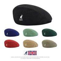 ♀✖✜  kangol สีดำ kangaroo beret สำหรับผู้ชายและผู้หญิงฤดูร้อนบางหมวกผู้หญิงอินเทรนด์ ins retro ย้อนกลับหมวก