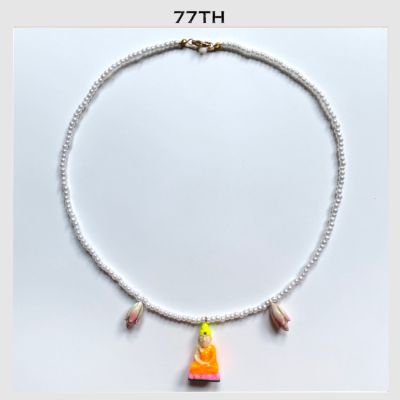 77th Buddha pearls necklace สร้อยไข่มุกจี้พระพุทธรูปเรซิ่น