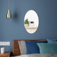 Creative acrylic round oval mirror wall sticker self-adhesive decorative mirror