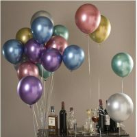 50pcs 10/12 Inches Metal Color Round Latex Balloons Birthday Party Decor Baby Shower Baloon Wedding Birthday Balon