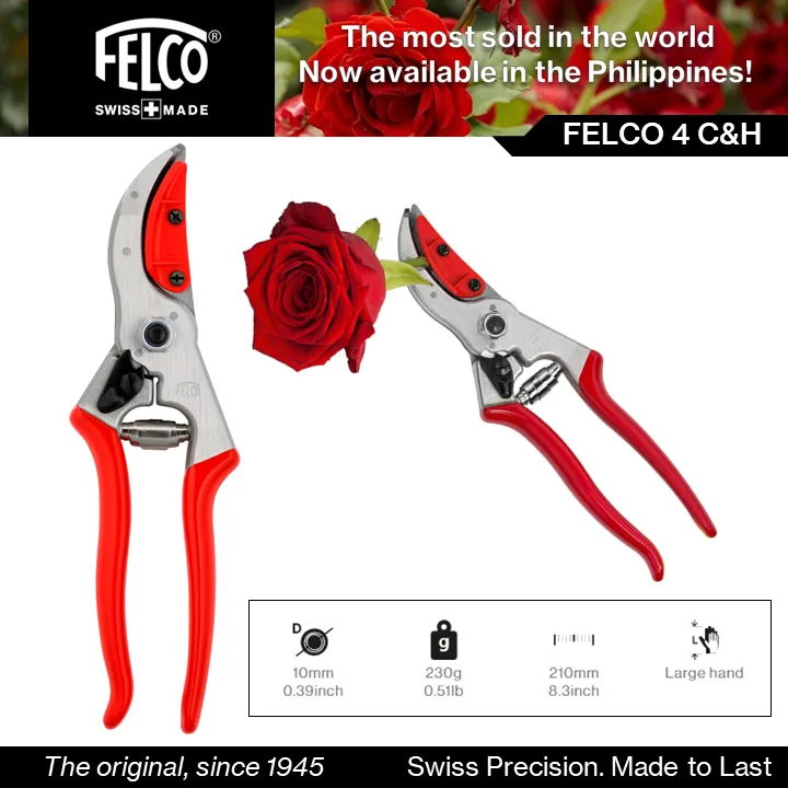 Swiss made bypass pruner FELCO 4C&H, large size right hand pruning
