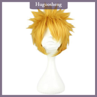 Huguosheng คอสเพลย์ผมสีเหลืองสังเคราะห์ตัวละครอนิเมะ11.8,30Cm