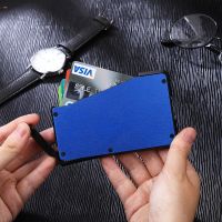 2019 Hot Sliding Fan Carbon Fiber Wallet Cash Card Holder Business Wallet Credit Card Protector Case Pocket Purse Fireproof Card Holders