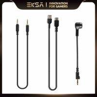 EKSA ไมโครโฟนสายออดิโอ3.5มม./7.1เสียงรอบทิศทาง USB ประเภท C ตัดเสียงรบกวนสำหรับ E900เกมเมอร์ Headset Gaming Pro