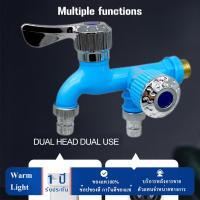 Multifunctional Garden Faucets One-in-two-out Dual-control Water Stopper Faucet Wall Mounted Double Water Outlet Faucets Plastic Bathroom Accessories