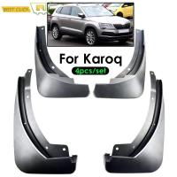 บังโคลนในรถยนต์4ชิ้นสำหรับ Skoda Karoq 2017 2018 2019 2020 2021บังโคลนแผ่นกันโคลนล้อรถยนต์บังโคลนกันแดดตกแต่งด้านหน้าด้านหลัง