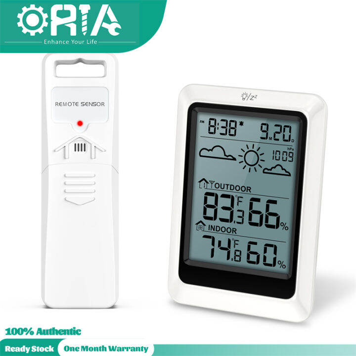 ORIA Indoor Outdoor Thermometer Hygrometer Wireless Weather Stations, Temperature Humidity