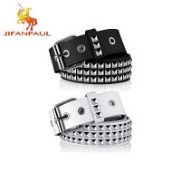 2022 new luxury square bead rivet belt metal pyramid straps men and women punk rock hardware jeans designer female waist belts