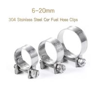 ☍▲❍ 10pcs 304 Stainless Steel Car Fuel Hose Clips Hoses Clamps Set Mini Air Hose Clamp Diesel Petrol Pipe Clips Auto Hose Part