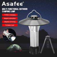 Asafee Strong Light XPE Camping Light Built-in TYPE-C Charging With Bracket Portable Suspended Stepless Dimming Camping Light Rechargeable  Flashlight