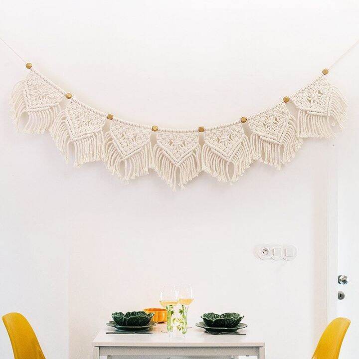 พรมแขวนผนัง-macrame-พรมมาเครมทอมือรูปลอกโบโฮทันสมัยพรมทอแขวนผนัง-boho-เครื่องตกแต่งฝาผนังธงประดับ-macrame-lgt3816พรมแขวนผนังแขวนผนัง