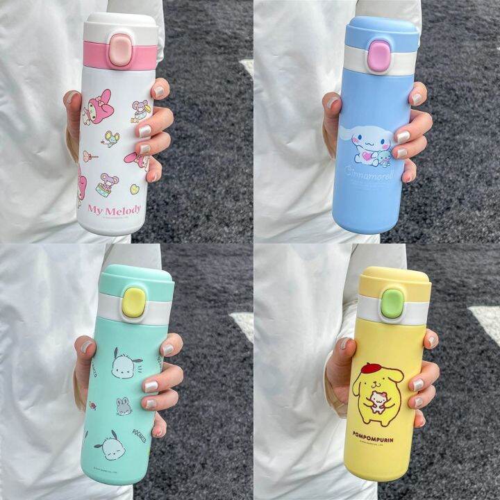 Hourser 390ML Portable Thermos Cup Cartoon sanrio Cinnamoroll Kuromi ...