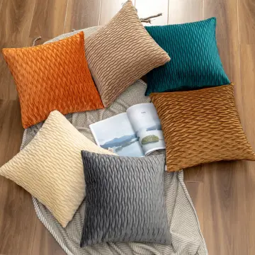 Superfine Velvet Pillow Case Nordic Plain Throw Pillow Covers