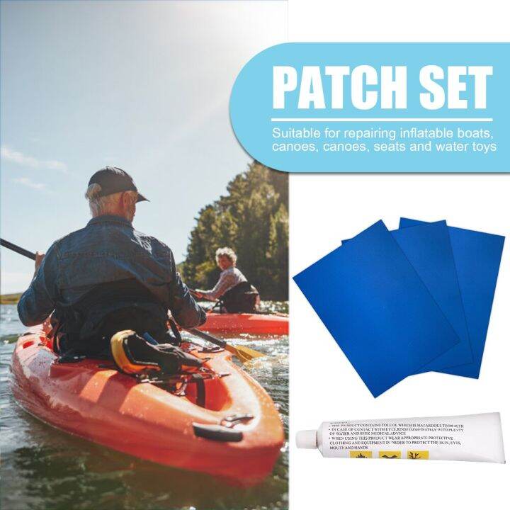 Dinghy Repair Patch Set Paddle Waterproof Kayak Canoe Board PVC Patches