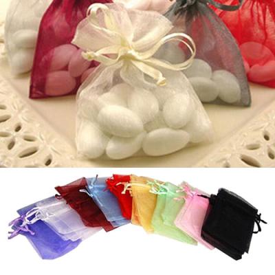 Multiple usage scenarios 50 Pcs Organza Jewelry Gifts Drawable Box Wedding Gift Candy Mini Pouch Bag Gift Wrapping  Bags