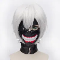 ฺBest Seller!!! หน้ากาก+วิกผมtokyo ghoul วิกผมผีปอบโตเกียว วิกผมโตเกียวกูล ##ชุดแฟนซี ชุดเด็ก การ์ตูน Fancy Kids Fashion