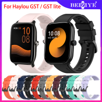 สายรัดซิลิโคนสำหรับเล่นกีฬาดั้งเดิมสำหรับ haylou GST Smart Watch สร้อยข้อมือสำหรับเปลี่ยนสำหรับ haylou GST lite