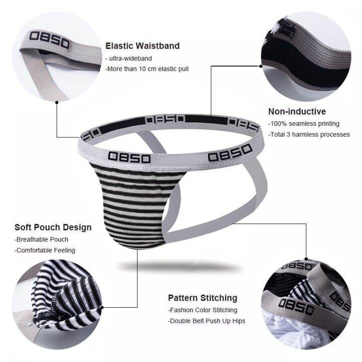 ใหม่กางเกงชั้นในจีสตริงสําหรับผู้ชายผ้าฝ้ายเอวต่ําเซ็กซี่-bs3118