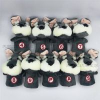 ∋ஐ Puppy golf club cover iron hat cover cute animal club head cover 7-iron plush golf accessories