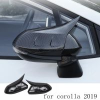 【car parts】สำหรับ Toyota Corolla 2019 2020 2021ฝาครอบกระจกมองหลังดัดแปลงพิเศษกระจกมองหลังเชลล์ฮอร์นรุ่น