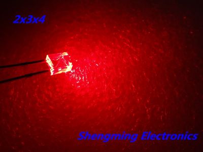 1000pcs 2x3x4 Red led light emitting diode super bright Diffused water clear Electrical Circuitry Parts