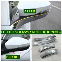 ฝาครอบเชือกยาวของตกแต่งป้องกันการขัดถูแบบกระจกมองหลังสำหรับ Volkswagen T-Roc T Roc 2018-2022ชุดแต่งรอกโครเมียมด้านนอก