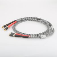 Pair Silver Plated Stereo RCA TO RCA Phono Interconnect Cable Male to male Audio Cable HIFI