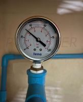 "TEMA" PRESSURE GAUGE 2.5" 0-7 BAR (100PSI) | เกจวัดแรงดัน หน้าปัด 2.5" เกลียวออกล่าง 1/4" NPT + น้ำมัน