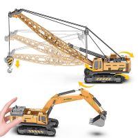 Bulldozer Crane Cars for Boys Tractor Toy Forklift Tank Truck Road Roller Wrecker Metal +plastic Excavator for Kids Alloy Cars