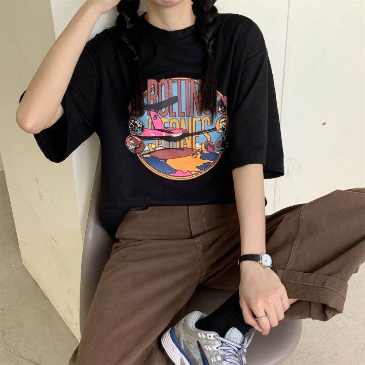 womens-korean-style-oversize-short-sleeved-loose-printed-t-shirt-half-sleeved-bottoming-shirt-sister-costume-baju-wanita