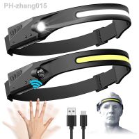 USB Charging COB LED Headlight 5 Modes Portable Motion Sensor Headlamp Waterproof Torch Outdoor Camping Fishing Head Lights