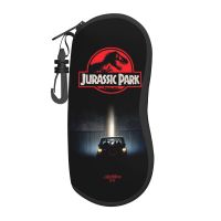 Jurassic World แว่นตากันแดดกล่องใส่แว่นตาแบบซิปนิ่มแบบพกพา,เคสป้องกันแว่นตาแฟชั่นคลิปหนีบเข็มขัด