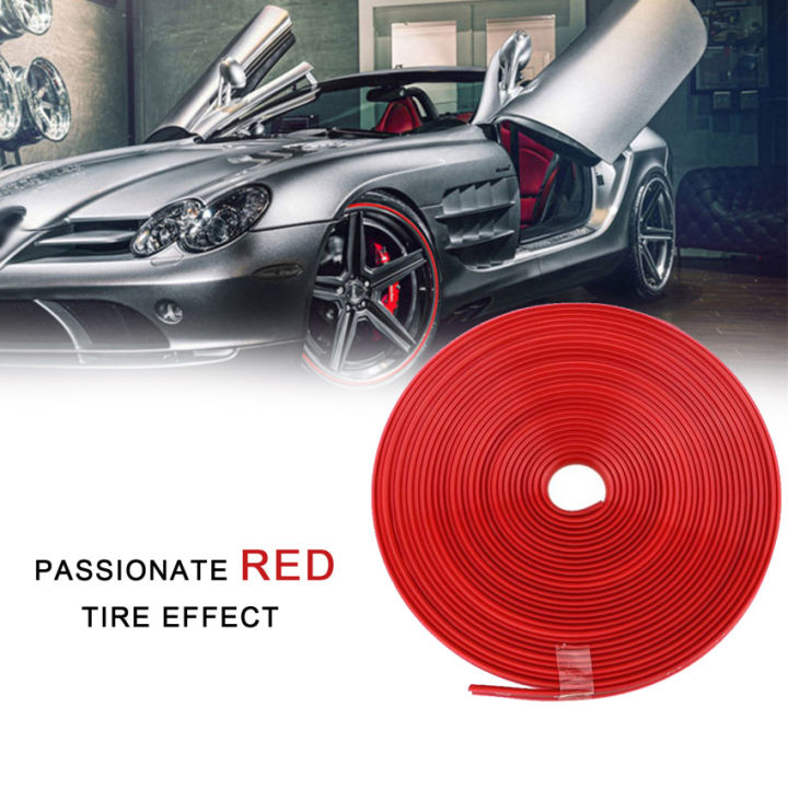 8M/Roll Car Wheel Rims Protector Decor Strip Rubber Moulding Rimblades