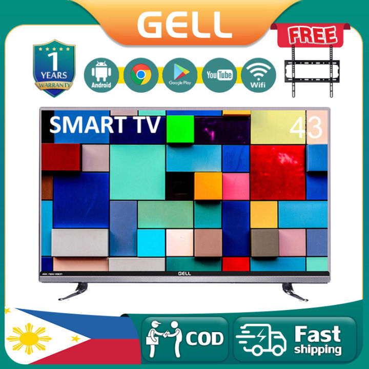 (Android SMART TV) GELL 43 inch Smart TV flat on sale screen tv FHD ...