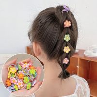 10pcs/Set Cute Bowknot Headbands Girls Elastic Hair Bands Hair Accessories Kids Cartoon Bows Headwear Gift