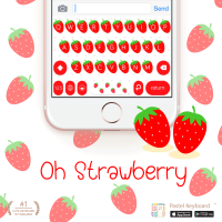 Oh Strawberry Keyboard Theme⎮(E-Voucher) for Pastel Keyboard App