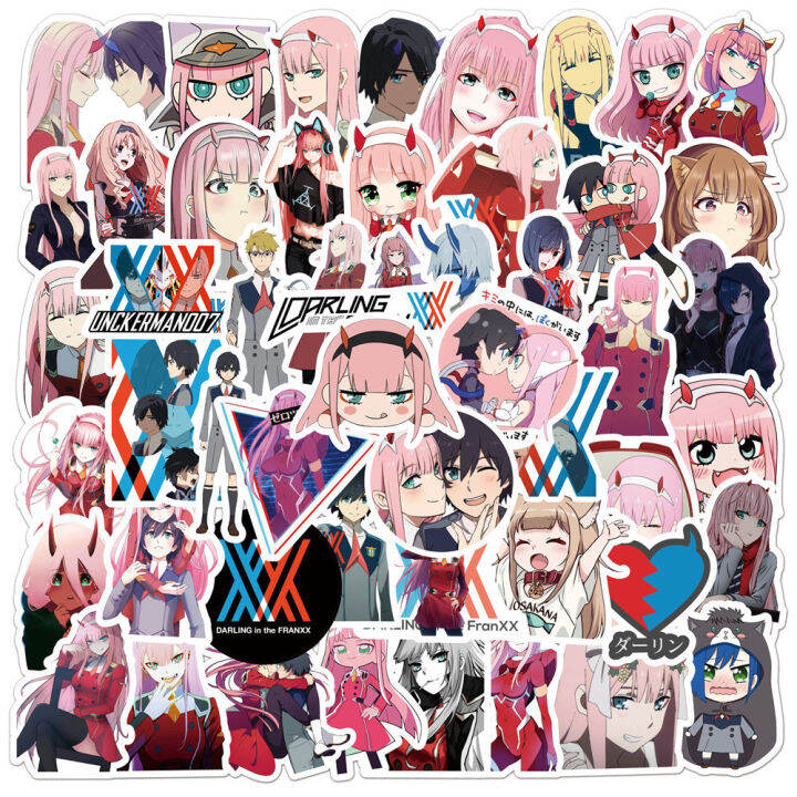 TM 50pcs/set Anime Theme New Design DARLING In The FRANXX Pattern PVC ...