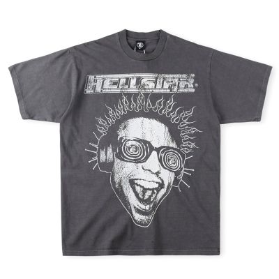 2023 Summer New Hellstar T-Shirt Funny Print Monogram T Shirt Men Couples Top Tee