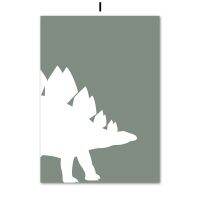 Premium Jurassic Dinosaur Wall Art - Tyrannosaurus Rex &amp; Triceratops ภาพวาดผ้าใบ-เหมาะสำหรับตกแต่งห้องเด็กและ0919เนอสเซอรี่เด็ก