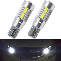 "{: 2X T10 W5W รถ LED แคนบัสไม่มีข้อผิดพลาด12V 6000K 5730 10 SMD 5W 5หลอดไฟ LED แสงไฟขาวจัดไฟสัญญาณเลี้ยวด้านข้างลิ่มกวาดล้าง